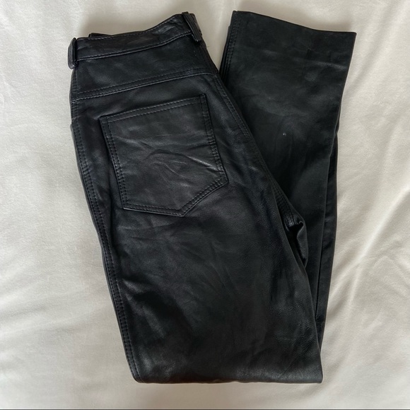 VINTAGE Genuine Leather Trousers -Size 12 NWT - Picture 7 of 12